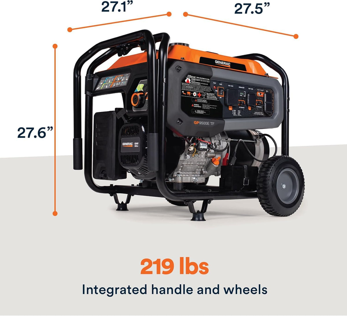 Generac 12500W Tri-Fuel Portable Generator with COsense