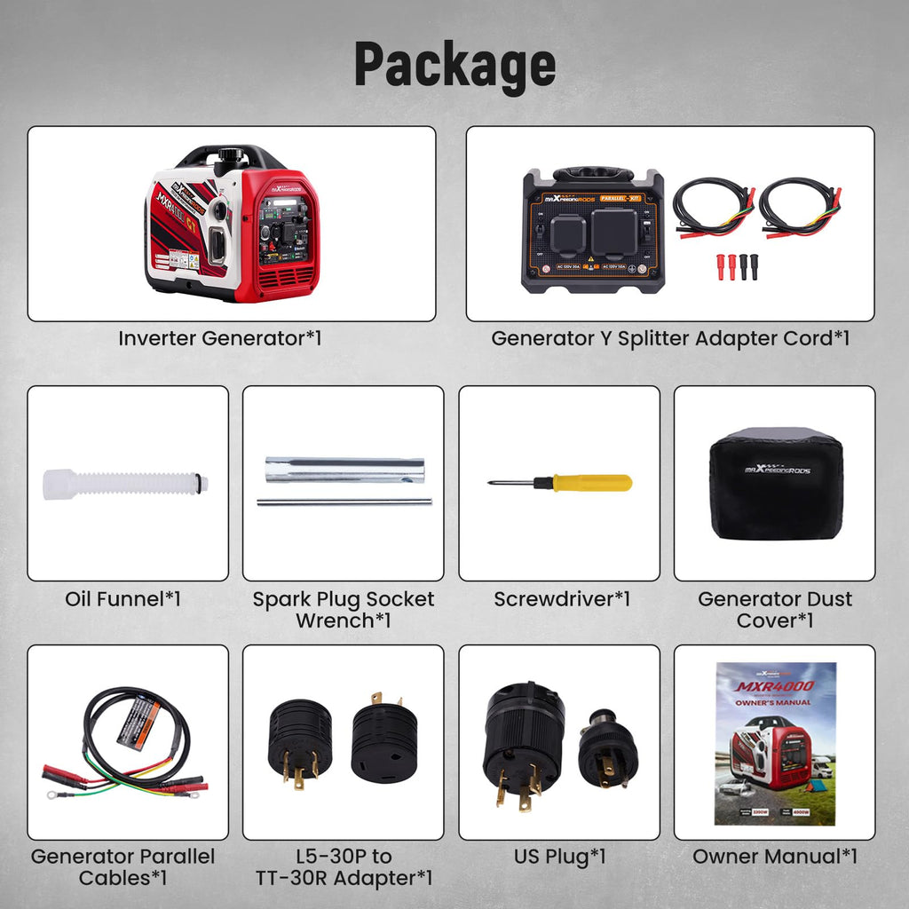 maXpeedingrods MXR4000GT 4000W Dual Fuel Inverter, Bluetooth App