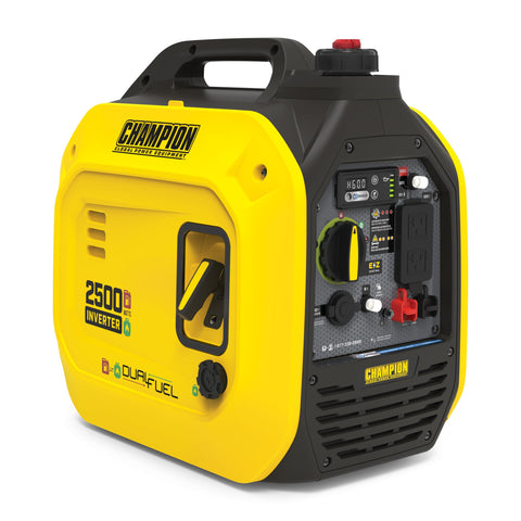 Champion 2500W Dual Fuel Ultralight Inverter Generator, CO Shield
