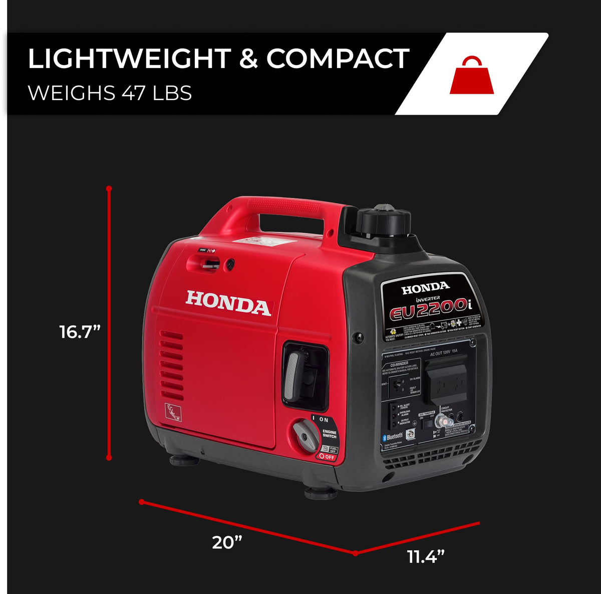 Honda EU2200i 2200W Super Quiet Portable Inverter Generator