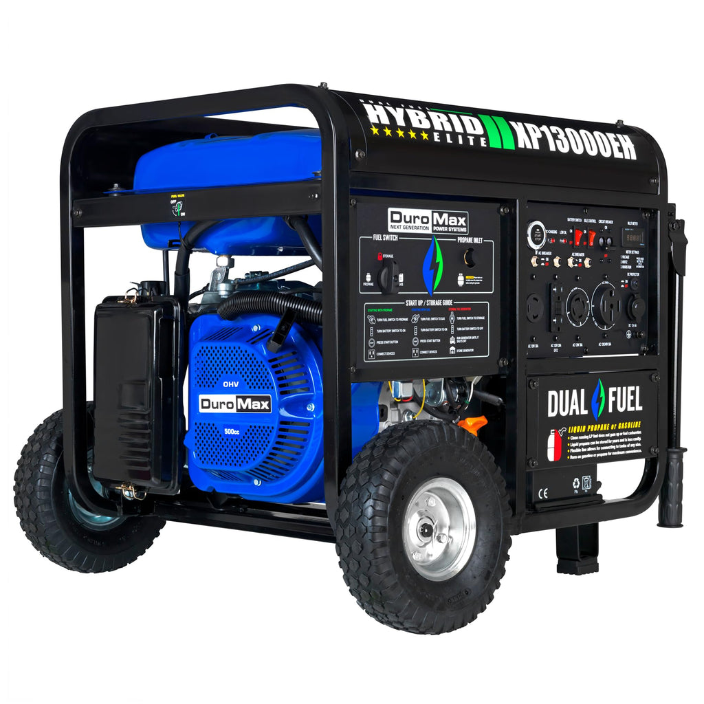 DuroMax XP13000EH 13000W Dual Fuel Portable Generator, Electric Start