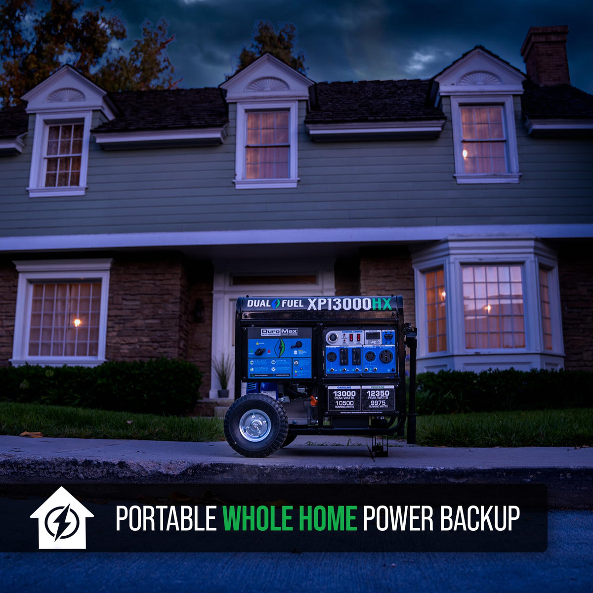 DuroMax XP13000HX 13000W Dual Fuel Generator with CO Alert