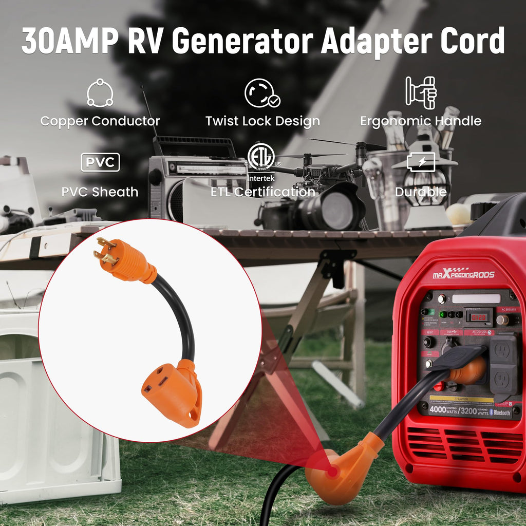 maXpeedingrods 4000W Inverter Generator, RV TT-30R Ready