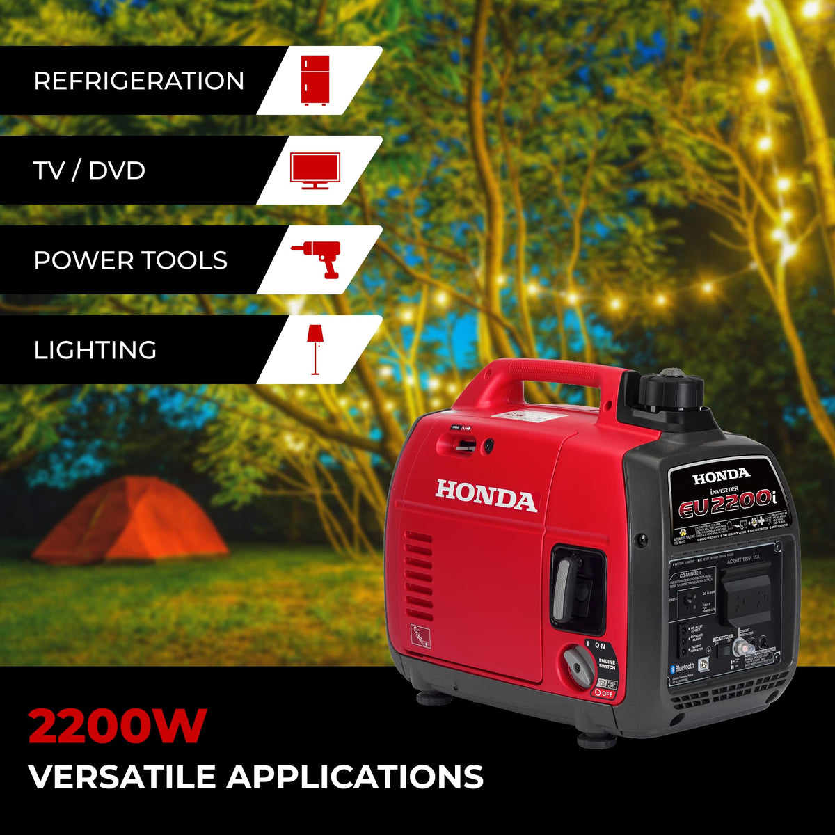 Honda EU2200i 2200W Super Quiet Portable Inverter Generator