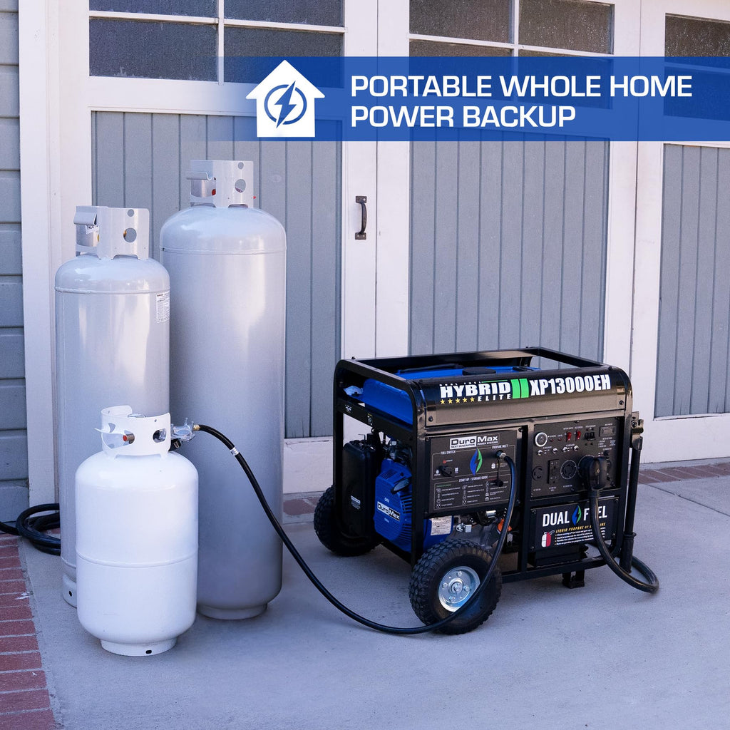 DuroMax XP13000EH 13000W Dual Fuel Portable Generator, Electric Start