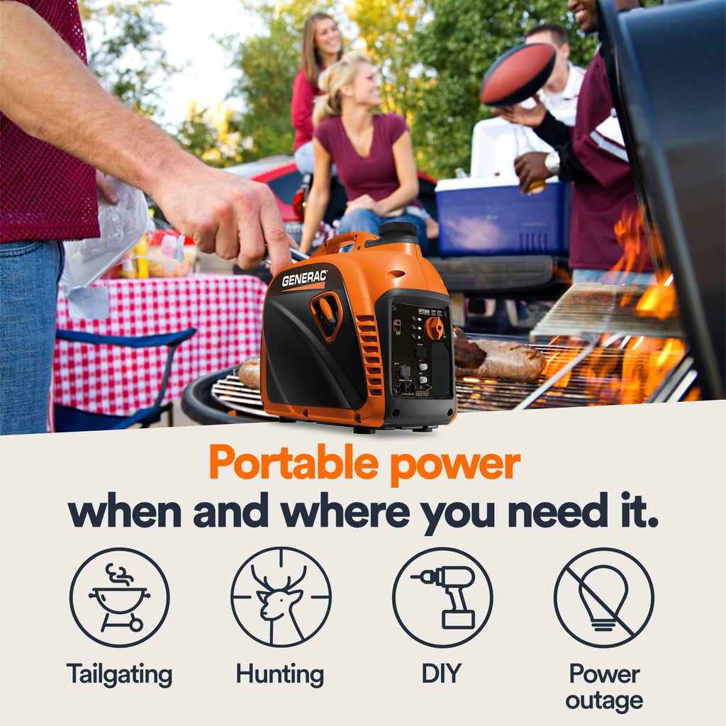 Generac GP2500i 2500W Portable Inverter Generator with COsense
