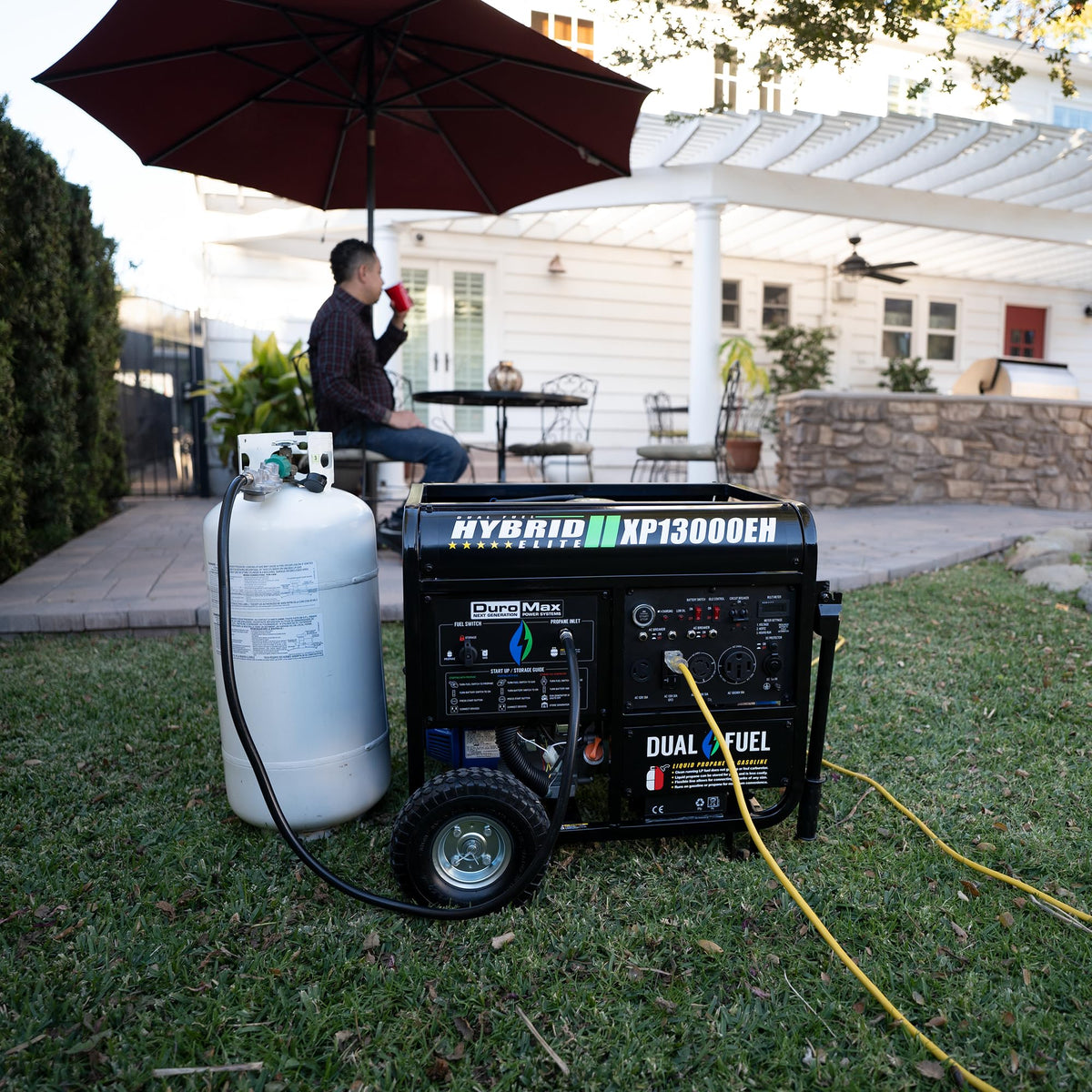 DuroMax XP13000EH 13000W Dual Fuel Portable Generator, Electric Start